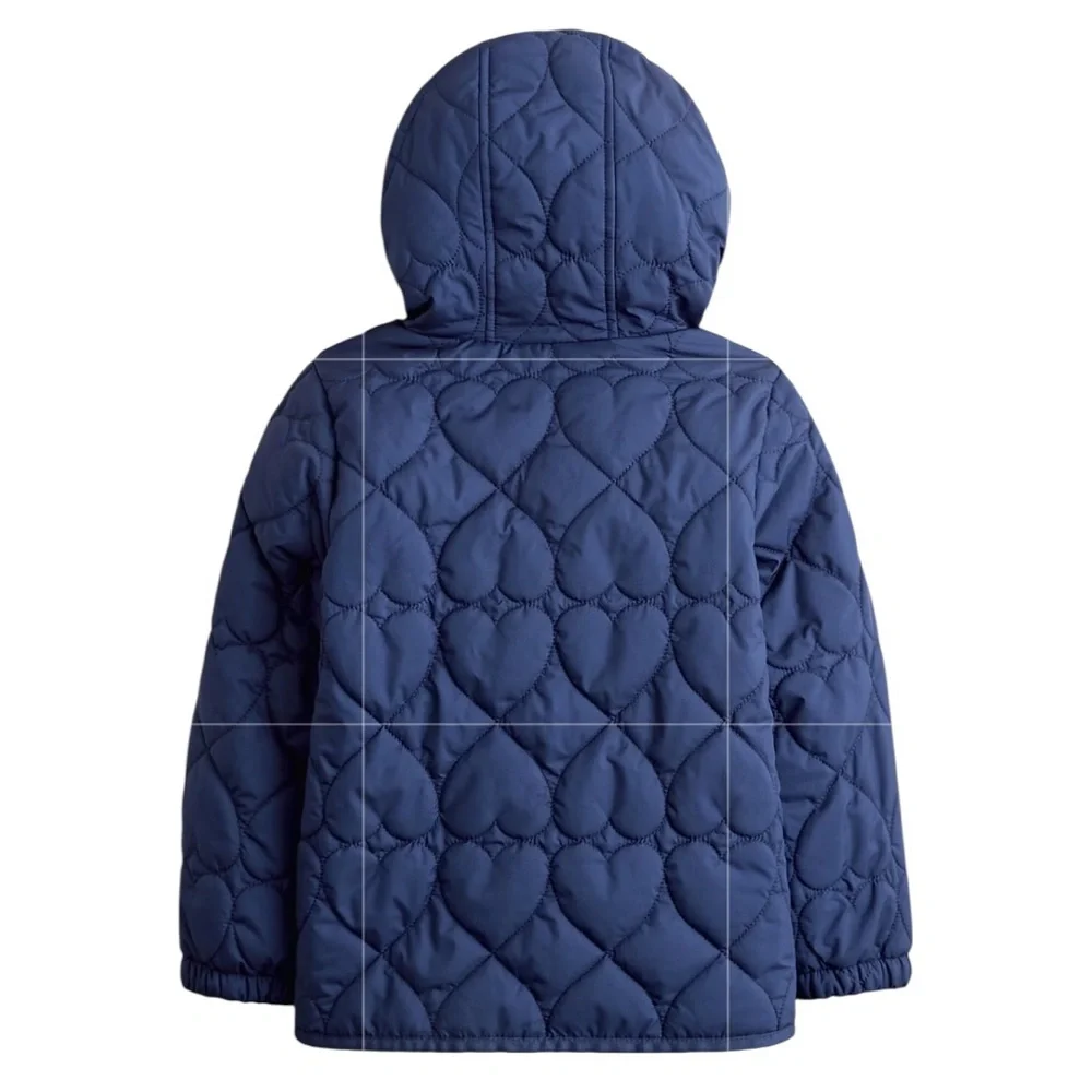 NEW CREWCUTS J. Crew Girls' Heart quilted jacket with PrimaLoft Navy Size Large‎